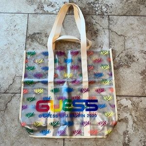 BNWT GUESS ?/ J. BALVIN 2020 frosted tote bag.
